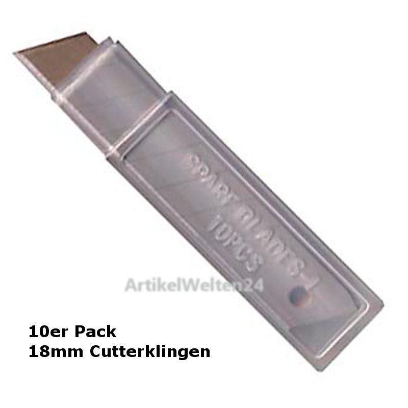 Ersatzklingen Cuttermesser Breite 18mm 10er Pack