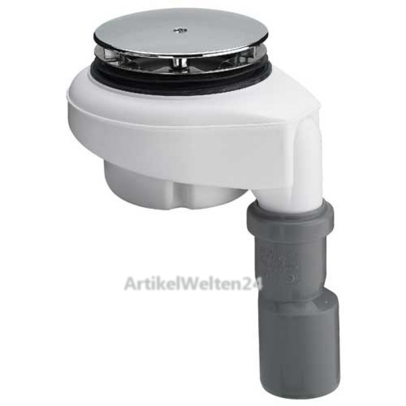 SANIT Duschablauf 823/90FW – 60 Mm Einbauhöhe, Waagerechter Abgang, Verchromt