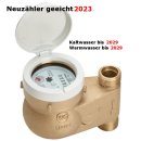 Hauswasserzähler senkrecht 2022 Wasseruhr kalt-/ warm, 3/4"-1" x 105 / 150mm, Neuware