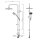 Duschsystem mit Regendusche 23cm Aufputz variable Montage