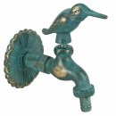 Nostalgie- Gartenauslaufventil 1/2" , Vogel - patiniert