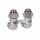 Zweirohr Hahnblock Doppelanschlussventil Eck Form 3/4 Zoll AG x 50mm + 1/2 Zoll Red. Nippel