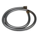 Brauseschlauch 120cm Metall 1/2 Zoll, farbig, chrom, schwarz, gold