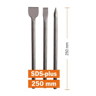 PROJAHN Meißel Satz 250mm SDS-plus ECO, 3tlg.