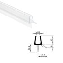 Duschtür Lippendichtung 100cm mit 2 Dichtlippen a 12mm Länge für 6-8mm Glasstärke