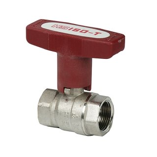 ISO-T Kugelhahn 1/2" für Heizung, Druckluft und Wasser, bis 120°C, 20 bar
