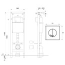 WISA XS WC-Element inkl. Bedientaste weiss Argos DF, Komplett-Set