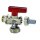 SIMPLEX KFE Durchgang 3/4" Kugelhahn, selbstdichtend, bis 130°C für Heizung