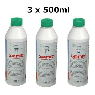 SANIT Urinsteinlöser 3 x 500ml beseitigt hygienisch sauber Urinstein, Rost oder Kalk