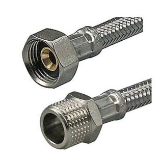 Flexibler Anschlussschlauch 3/8" IG x 3/8" AG x 200mm, Überwurf x Aussengewinde