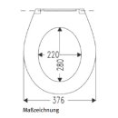 WC-SITZ HAROMED Sitz weiss, Griff und Befestigung weiss