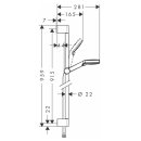 Hansgrohe Duschsystem Brauseset Crometta Vario/Unica 900mm weiss/chrom, 26536400