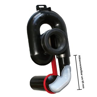 Urinal- Absaugsifon DN50 waagerechter Ablauf, Urinalsiphon