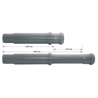 AIRFIT Teleskoprohr DN50 variabel 250-400 mm HT Abwasserrohr ausziehbar