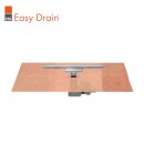 Duschrinne 700mm Edelstahl Komplett-Set, ESS Easy drain WALL Waterstop ED-WS-W-70