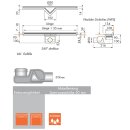 Duschrinne Edelstahl 800mm ESS Easy Drain S-LINE, Komplett-Set