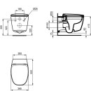 Ideal Standard DEA Tiefspül Wand-WC T331601 randlos inkl. WC-Sitz Softclosing