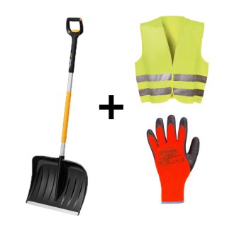 FISKARS SnowXpert 143001 Schneeschieber WINTER-SET...