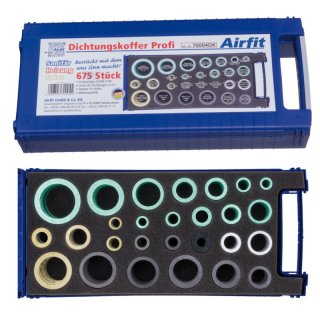 AIRFIT Dichtungskoffer PROFI, 675 Stück für Sanitär, Heizung, Solar und Gas, 70004DK