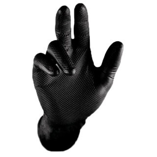 50x Einweghandschuhe Größe 7-8 (S-M) aus Nitril, schwarz,