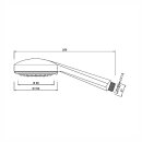 Handbrause Vaneda T-Eco 105 mm 3 Strahlarten Wassersparend Softclean