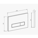 WERIT JOMO TREND WC-Betätigungsplatte, 2-Mengen-Spülung für Wandeinbauspülkasten SLS, Farbe weiss, 320101