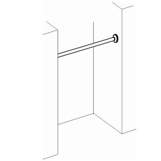 Duschvorhangstangen, TÜV geprüft, für Nischenmontage 90cm...