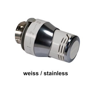COMAP Thermostatkopf SENSO, M30 x1,5, mit Flüssigfühler, weiss/stainless