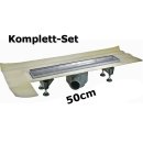 Duschrinne Edelstahl 500mm Komplett-Set, ESS Easy drain...