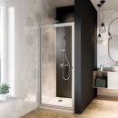 Fara 4 Dusch-Drehtür für Nische, Seitenwand, 800mm, Profil weiß, Made in Germany