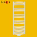 MERT Standard Badheizkörper, Weiss, gebogen, Mittel- und Seitenanschluss verschiedene Größen