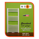MERT Standard Badheizkörper, Weiss, gebogen, Mittel- und Seitenanschluss, 40 x 80 cm