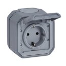 SCHUKO Steckdose 1-fach, Aufputz Feuchtraum, Plexo NEW,...