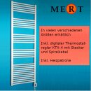 Elektro-Badheizkörper, 60 x 175 cm, weiss, inkl. digitaler Thermostatregler KTX-4 & Heizpatrone