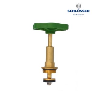 Fettkammer-Oberteil für Freistromventile 1 1/4", Messing mit Handrad, lange Ausführung