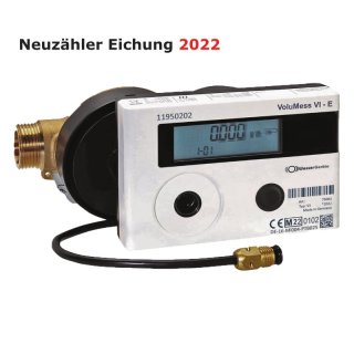 Wärmemengenzähler VoluMess VI 2,5 QN, BL 130mm, 1 Zoll, abnehmbares Rechenwerk