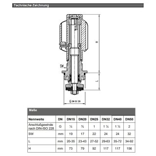 Seppelfricke Freistromventil Mit Entleerung – Modell 1406.10 – Verschiedene Dimensionen
