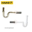 OHA Gummi-Nippel für Spitzende Siphon an Spitzende HT-Rohr, Gummi EPDM, weiß, DN 32 auf DN 40