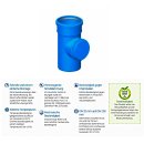 Valsir TRIPLUS Reinigungsrohr (HTRE), mit Revisionsöffnung und Steckmuffe, DN100