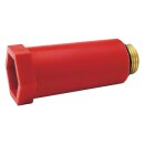 Baustopfen schmal 3/8", weiß mit Messinggewinde