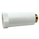 Baustopfen schmal 3/8", weiß mit Messinggewinde