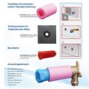 Baustopfen schmal 3/8", weiß mit Messinggewinde