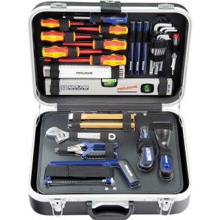 PROJAHN Werkzeugkoffer Set 128 tlg., hochwertiges Elektro-Werkzeugsortiment, im Koffer