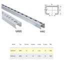 BIS RapidRail® Montageschienen, Stahl, C-Profil, gleichmäßiges Lochbild, WM 0 Profil, 27 x 18mm, 1 Meter