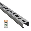 BIS RapidRail® Montageschienen, Stahl, C-Profil, gleichmäßiges Lochbild, WM 0 Profil, 27 x 18mm, 1 Meter