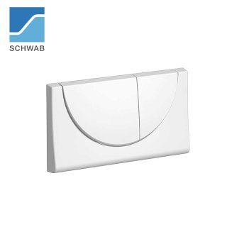 WC-Betätigungsplatte SCHWAB VIVA, 2-Mengen-Spülung, Betätigung von vorne, 340 x180mm, sehr beständig