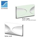 Betätigungsplatte SCHWAB TARGA, Betätigung von vorn o. oben, 2-Mengen-Spülung, 227x170mm, Farbe: weiß