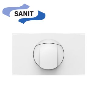 SANIT WC-Betätigungsplatte, L-Start/Stopp oder 4,5l Einmengenspülung, weiß, inkl. Befestigungsmaterial