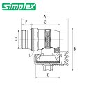 SIMPLEX Entleerstopfen M Exclusiv 1/2 Zoll x 3/4Zoll F10625 schwenkbar mit Schlauchanschluss