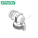 SIMPLEX Entleerstopfen M Exclusiv, 1/2"x3/4", Messing vernickelt, F10625, schwenkbar mit Schlauchanschluss
